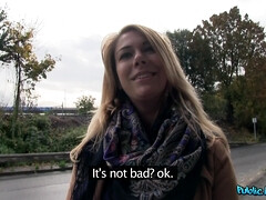 素人, 美女, ブロンド, フェラチオ, 浮気者, お金, ハメ撮り, 公共