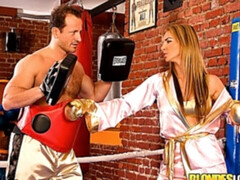 Long-haired babe with huge boobs Francesca Felluci fucked by a long boner