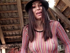 Anal, Brunette brune, Allemand, Orgasme, Pisser, Public, Rugueux, Adolescente