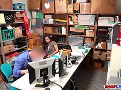 Hinterzimmer, Blasen, Hardcore, Hd, Büro, Polizei, Realität, Jungendliche (18+)