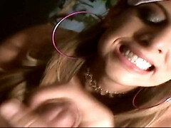 デカパイ, ブロンド, 手コキする, オナニー, 裸, オマンコ, オッパイの, 濡れ