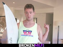 デカ尻, デカパイ, ブロンド, フェラチオ, ヒール, 巨大, 義母, オッパイの