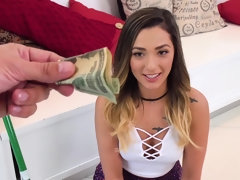 アナル, フェラチオ, 茶髪の, 車, 中出し, ハードコア, ラティーナ, お金