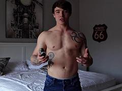 Enthousiasteling, Anaal, Stel, Homo, Harig, Handbeurt, Masseren, Tatoeage