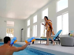 18, 美女, 茶髪の, ズームショット, なめる, ポルノスター, オマンコ, おもらし