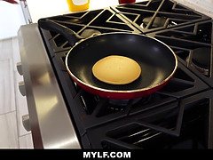 デカ尻, デカパイ, ブロンド, フェラチオ, 淫乱熟女, 母, 現実, 義母