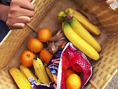 Gorgeous ebony babe Diamond Monroe enjoys outdoor drilling