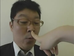 エロ熟女, 手コキする, 日本人, オフィス