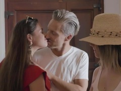 美女, ブロンド, フェラチオ, 車, ヨーロピアン, 指いじり, オナニー, 淫乱熟女