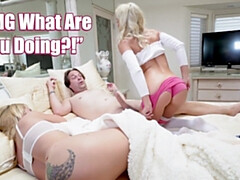 18 ans, Blonde, Sucer une bite, Tir de sperme, Famille, Hard, Hd, Adolescente