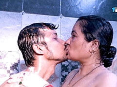 Delicious tootsie at bathroom movie