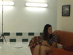 茶髪の, バック, ヨーロピアン, 指いじり, オッパイの