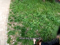 Europäisch, Büro, Polizei, Realität, Rau, Jungendliche (18+), Flotter dreier, Titten