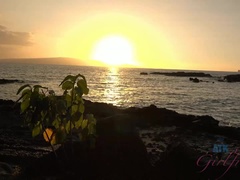 ビーチ, 汚れた　, 下着, オナニー, シャワー, オッパイの, おもちゃ, バイブレーター