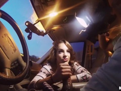 Pijpbeurt, Bruinharig, Natuurlijke tieten, Klein, Doordringend, Kut duiken, Tieten likken, Bekijker