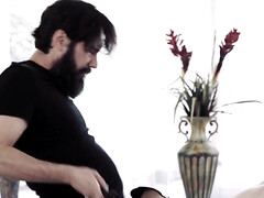 Bearded man gets a mouth full of pussy before screwing