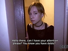 Teen Eva Abel Forced to Fuck Debt Collector for Money - Rough Russian Reality Sex
