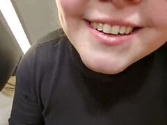 Risky Dressing Room Blowjob - Almost Caught by Employee - Cum Swallow in Public