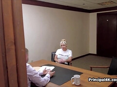 Banging big tit bikini mom on the principals desk