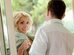 In den arsch, Grosser schwanz, Blondine, Blasen, Hundestellung, Fingern, Rasiert