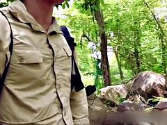 Asiatisch, Grosser schwanz, Paar, Schwul, Hardcore, Lecken, Muskel, Im freien