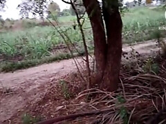 Kont, Grote kont, Grote lul, Stel, Handbeurt, Hd, Indisch, Buiten