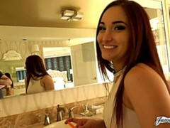 浴室, 舞台裏, デカ尻, デカパイ, 自然山雀, 赤毛, 剃毛