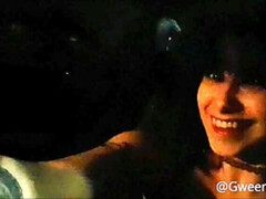 Negro, Coche, Hembra, Despelote, Masturbación, Público, Solo, Tetas