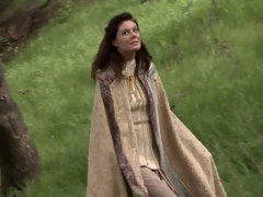 Kont, Bruinharig, Gapende, Natuurlijke tieten, Mager, Alleen, Strippen, Tieten likken