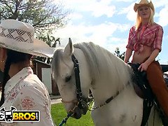 Rachel Starr, Karen Fisher & Marissa Banks take part in a wild public orgy with big ass babes and shaved guys