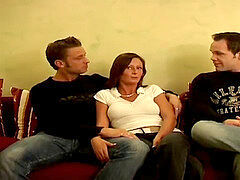 Pijpbeurt, Bruinharig, Sperma shot, Duits