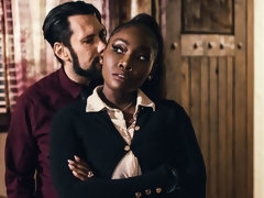 舐める尻, フェラチオ, 手コキする, ハードコア, 異人種間, キス, 淫乱熟女, ストッキング