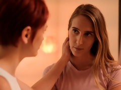 69, ブロンド, 指いじり, レズビアン, なめる, オマンコ, 赤毛, ティーン