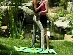 お尻, デカパイ, 女, レズビアン, 裸, アウトドア, オッパイの, ヴィンテージ