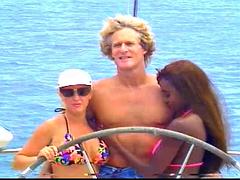 While he sails his maid sucks on his hung