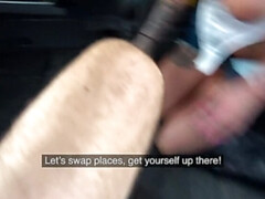 Cul, Noire, Britannique, En levrette, Doigter, Bâillonner, De plein air, Chatte