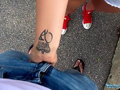 Pijpbeurt, Orgasme, Buiten, Gezichtspunt, Openbaar, Realiteit, Roodharige vrouw, Schreeuwen