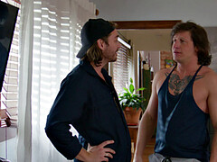 In den arsch, Blasen, Schwul, Behaart, Erotischer film, Tätowierung