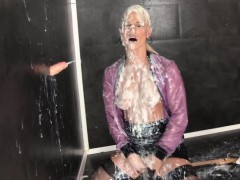 Blondine, Viele männer bespritzen eine frau, Europäisch, Fetisch, Hd, Strümpfe