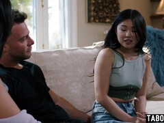 Grosser schwanz, Paar, Kehlenfick, Fetisch, Zierlich, Dürr, Titten, Ehefrau