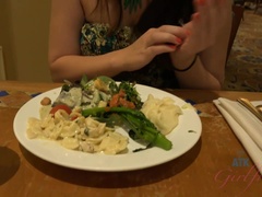Leie, Braunhaarige, Freundin, Masturbation, Rasiert, Abendanzug, Titten, Vibrator