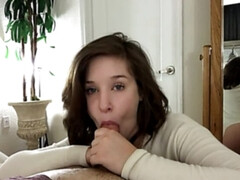 Leie, Grosser arsch, Grosse titten, Blasen, Braunhaarige, Frau, Hd, Pov