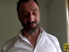 Milf submissive throats and gets analized