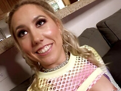 Nympho invites a porn crew to be analyzed by professional fucker