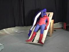 Amzzing fetish sex in lycra with super hero mastrurbation