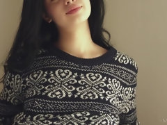 Chambre à dormir, Noire, Culottes ou slips, Mamelons bombés, Chatte, Jupe, Chaussettes, Solo