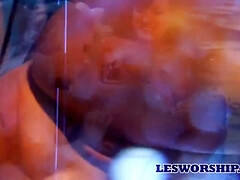 Gros cul, Gros seins, Sucer une bite, Classique, Éjaculation interne, Femelle, Lesbienne, Naturelle