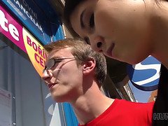 美人, 彼氏, 茶髪の, 捕まる, ラティーナ, オマンコ, フェラする, ティーン