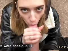 Blonde, Sucer une bite, Gorge profonde, Lingerie, Pov, Rousse roux, Chevaucher, Jarretelles