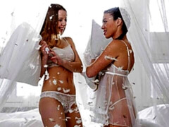 Doigter, Embrassement, Lesbienne, Léchez, Lingerie, Chatte, Dénudage, Adolescente